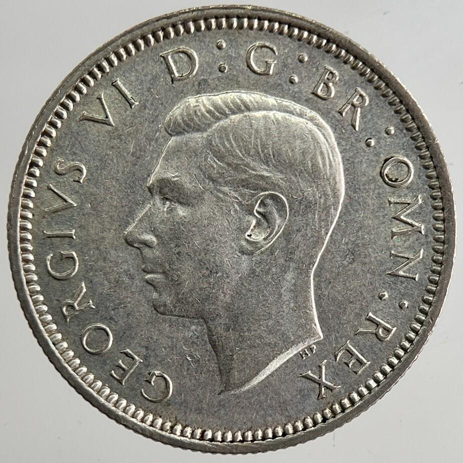 1941 George VI British Sixpence Silver Coin | Very Fine Grade | a8340