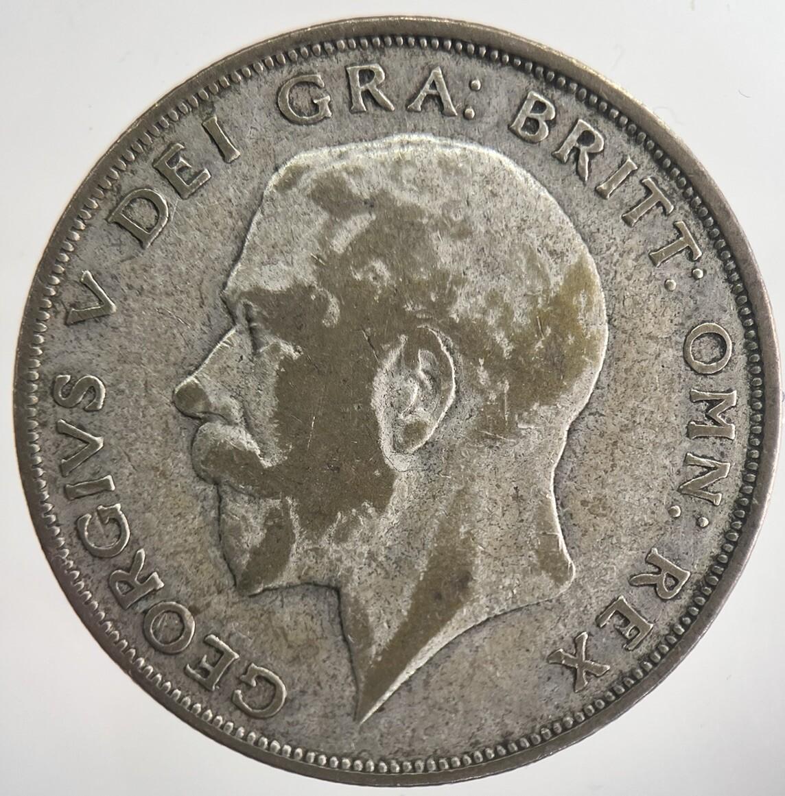 1923 George V Half-Crown Silver Coin | Fine Collectable Grade | a6315
