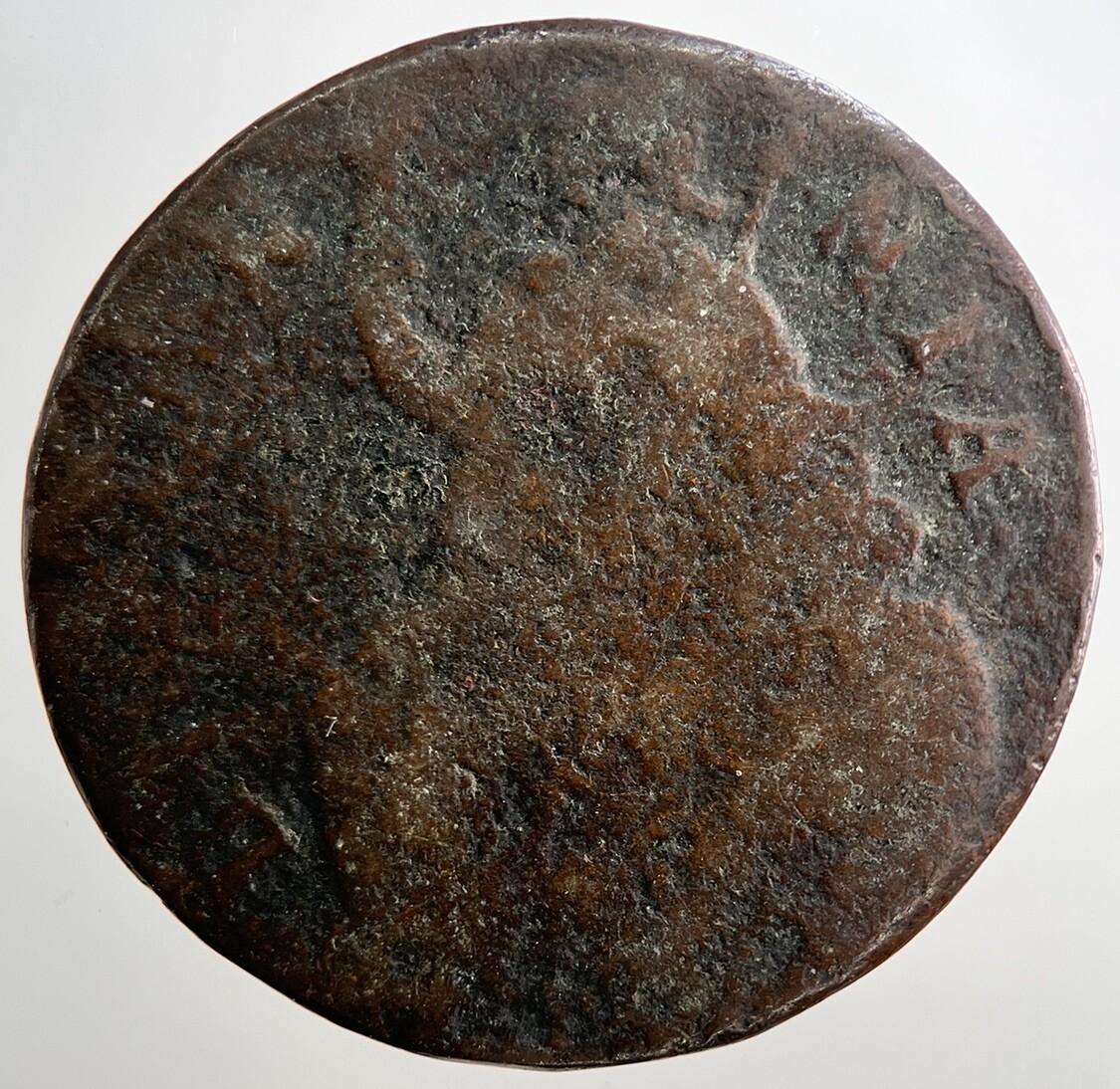 William 3rd III Half-Penny British Coin | Worn Grade | a3328