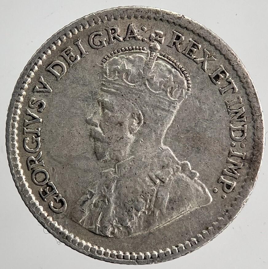 1918 Canada 5 Cents Silver Coin | Fine Collectable Grade | a6386