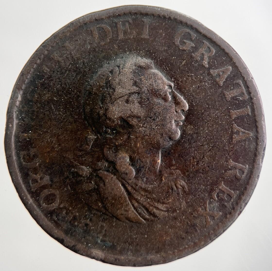 1799 George 3rd III Half-Penny British Coin | Collectable Grade | a7517