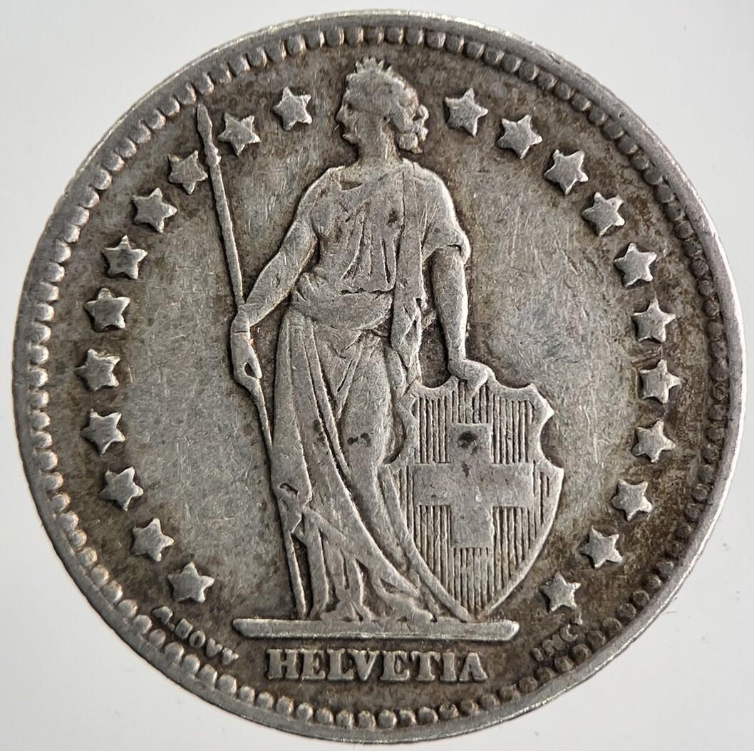 1920 Switzerland 1 One Franc Silver Coin | Fine Collectable Grade | a9806