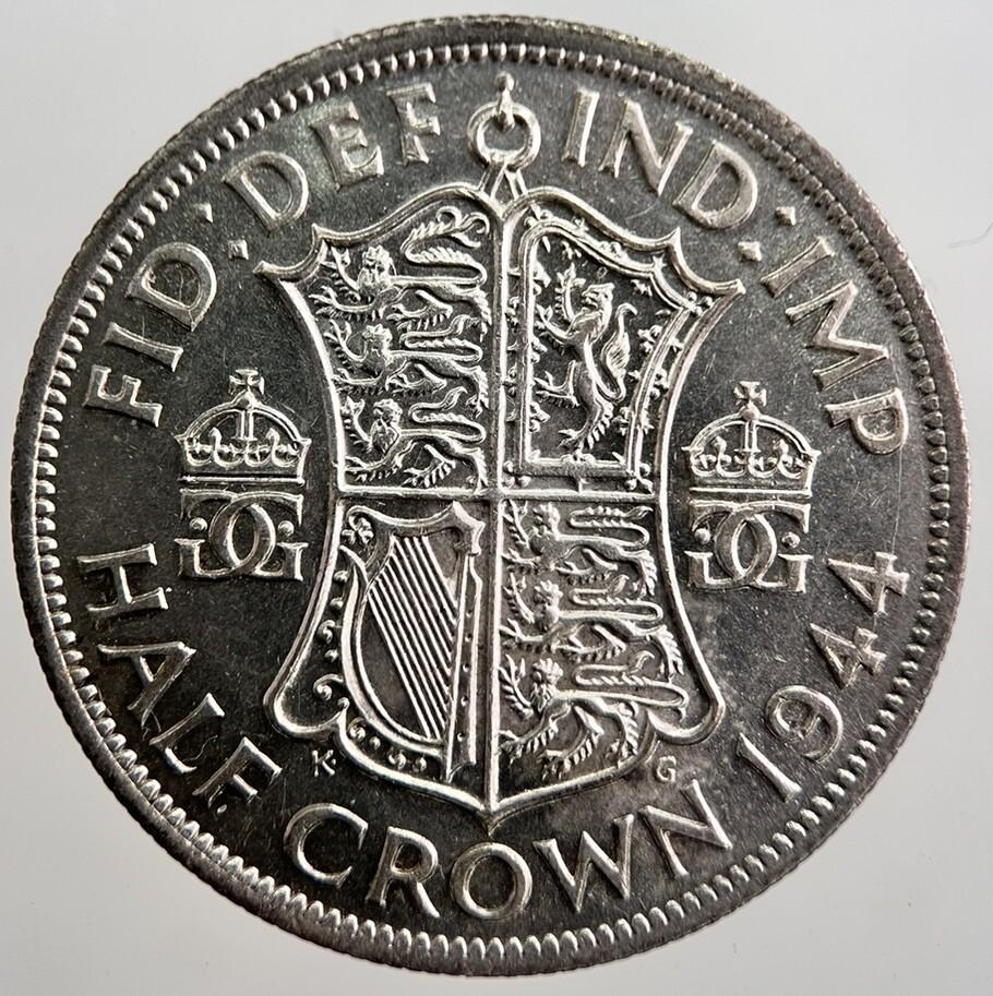 1944 George VI Half-Crown Silver Coin | Fine Collectable Grade | a8074