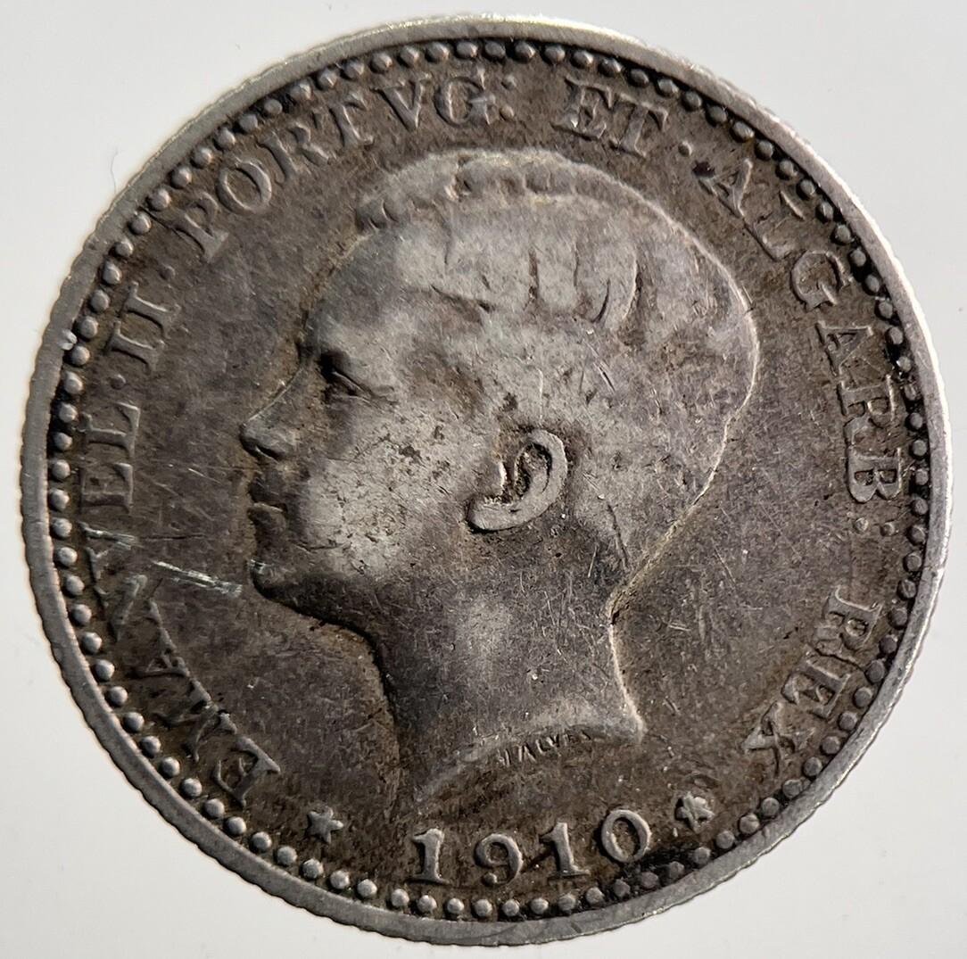 1910 Portugal 100 Reis Silver Coin | Fine Collectable Grade | a3619