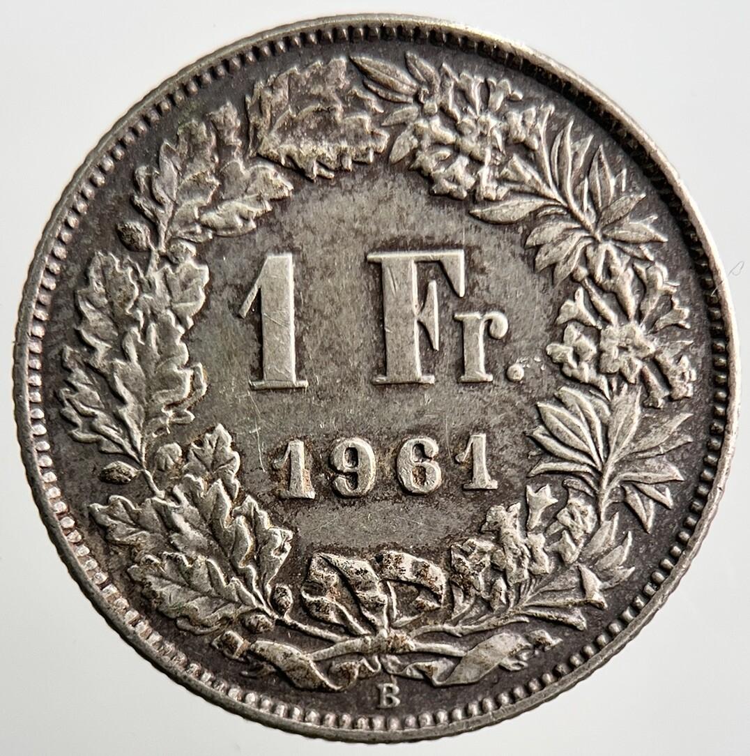 1961 Switzerland 1 One Franc Silver Coin | Very High Grade | a3264