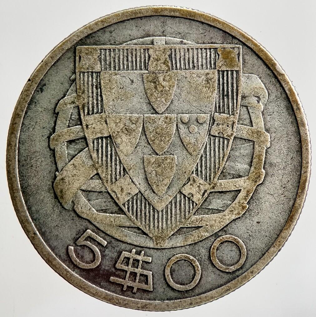 1932 Portugal 5 Escudos Silver Coin | Collectable Grade