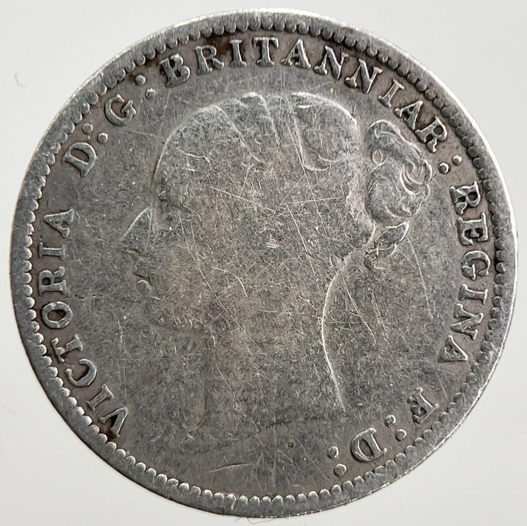 1886 Victoria Young Head Threepence Silver Coin | Fine Collectable Grade | a2567