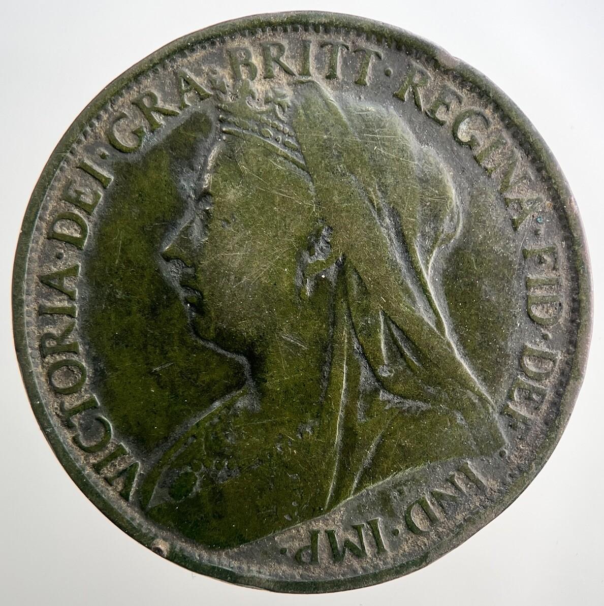 1896 Victoria One Penny Coin | Collectable Grade | a3326