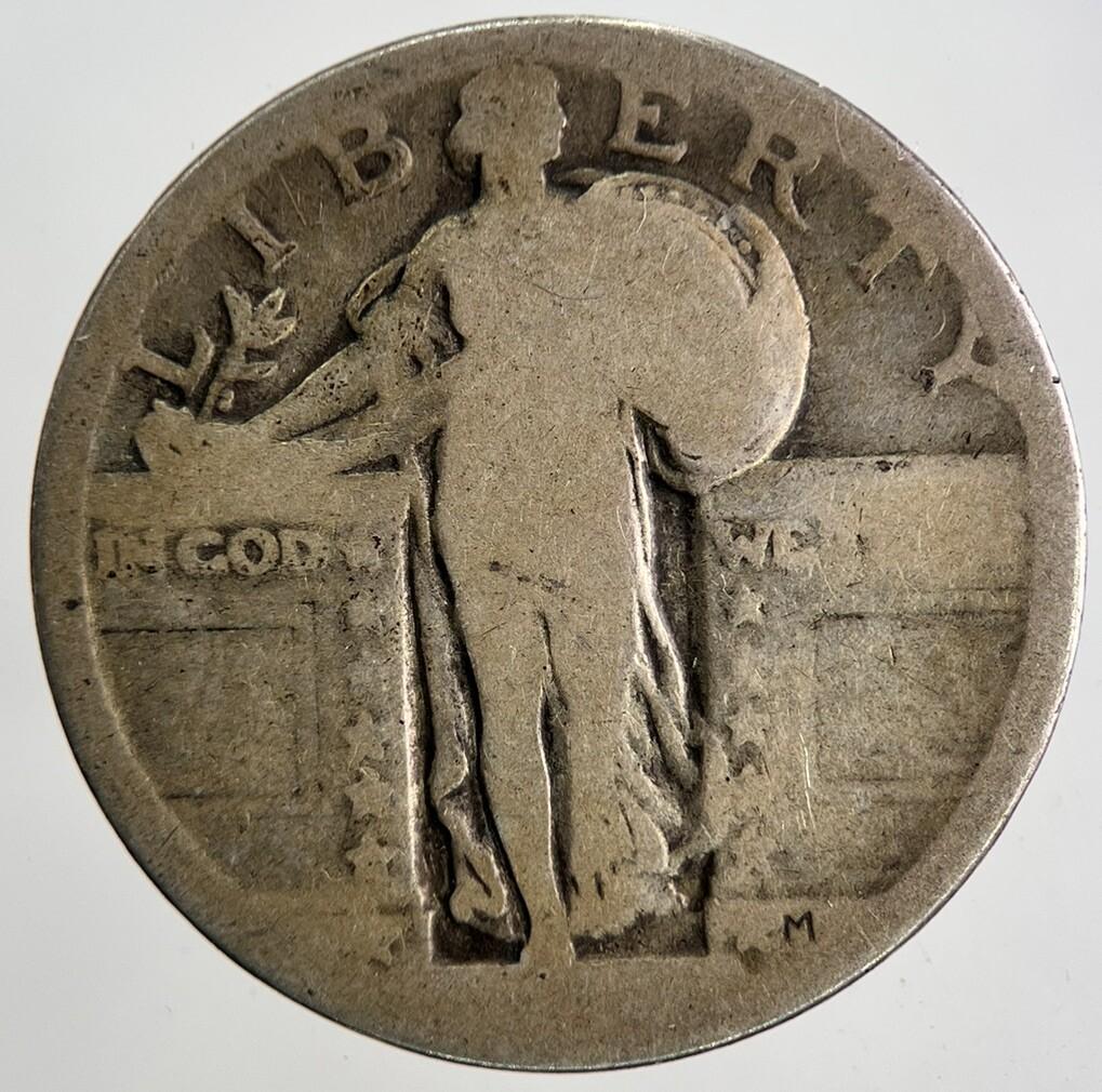 US USA Standing Liberty Quarter Dollar Silver Coin | Collectable Grade | a9869