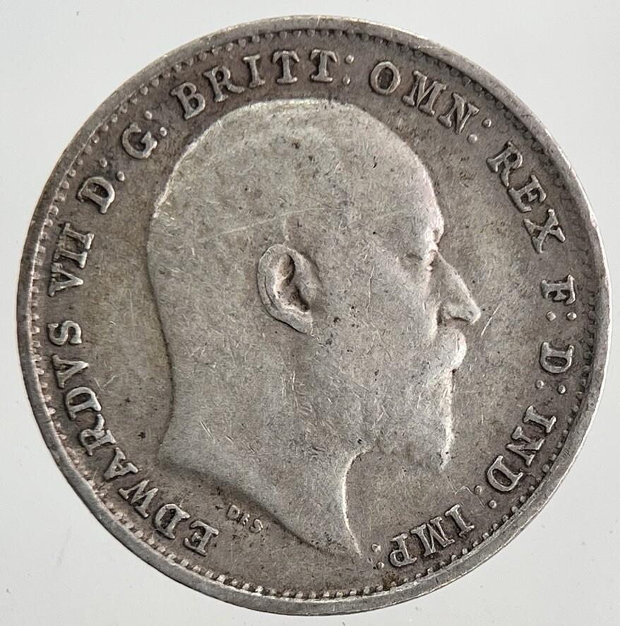1903 Edward VII Threepence Silver Coin | Very High Grade | a9566
