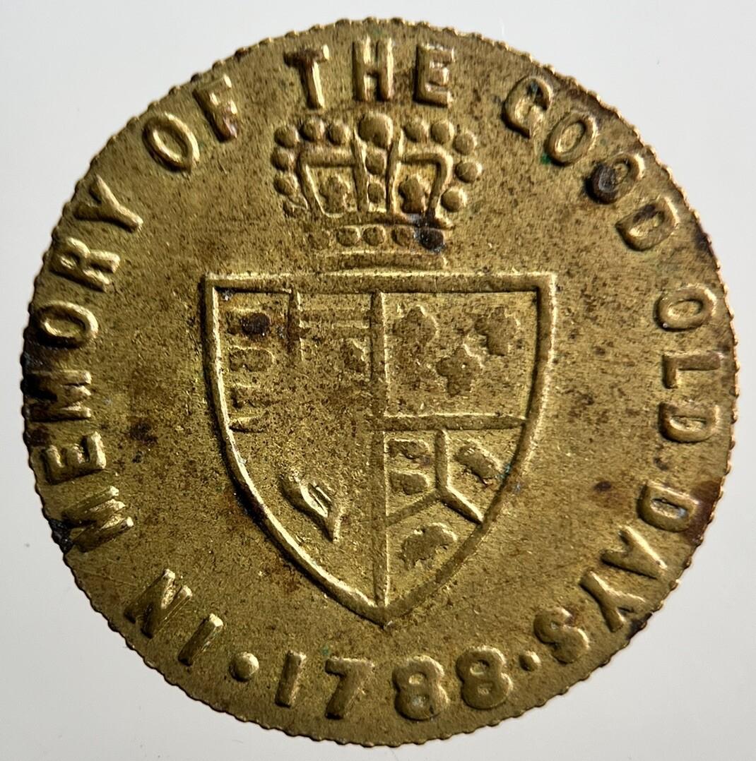 1788 George III British Good Old Days Gaming Token | Collectable Grade