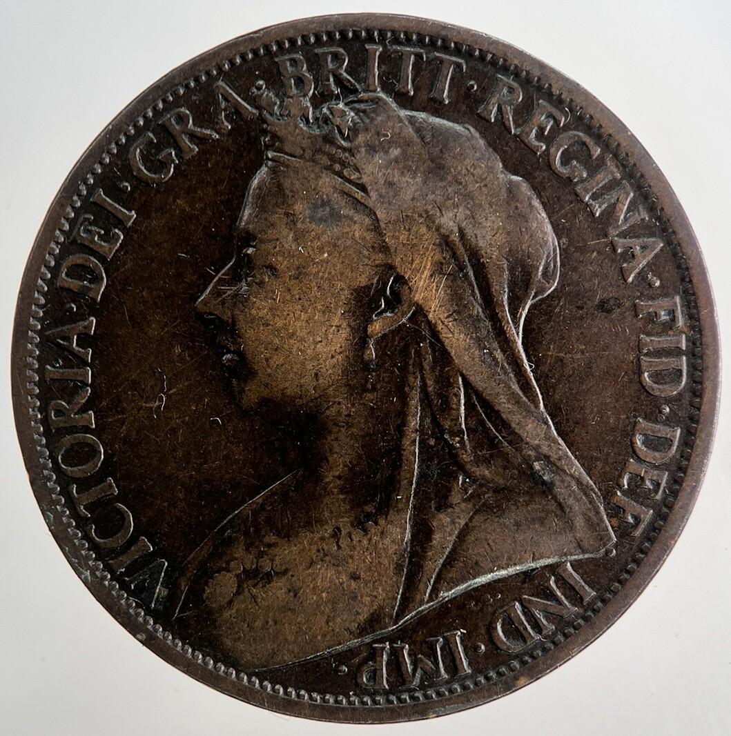 1900 Victoria One Penny Coin | Collectable Grade | a9717