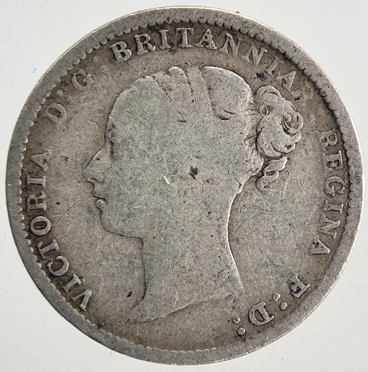 1885 Victoria Threepence Silver Coin | Collectable Grade | a9559