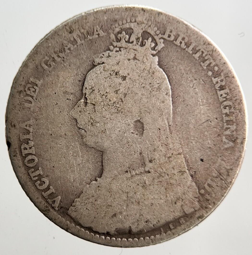 1890 Victoria Sixpence Silver Coin | Fair Grade