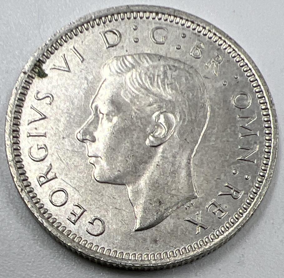 1940 George VI Sixpence | British Silver Coin | Very Fine Grade | a1066