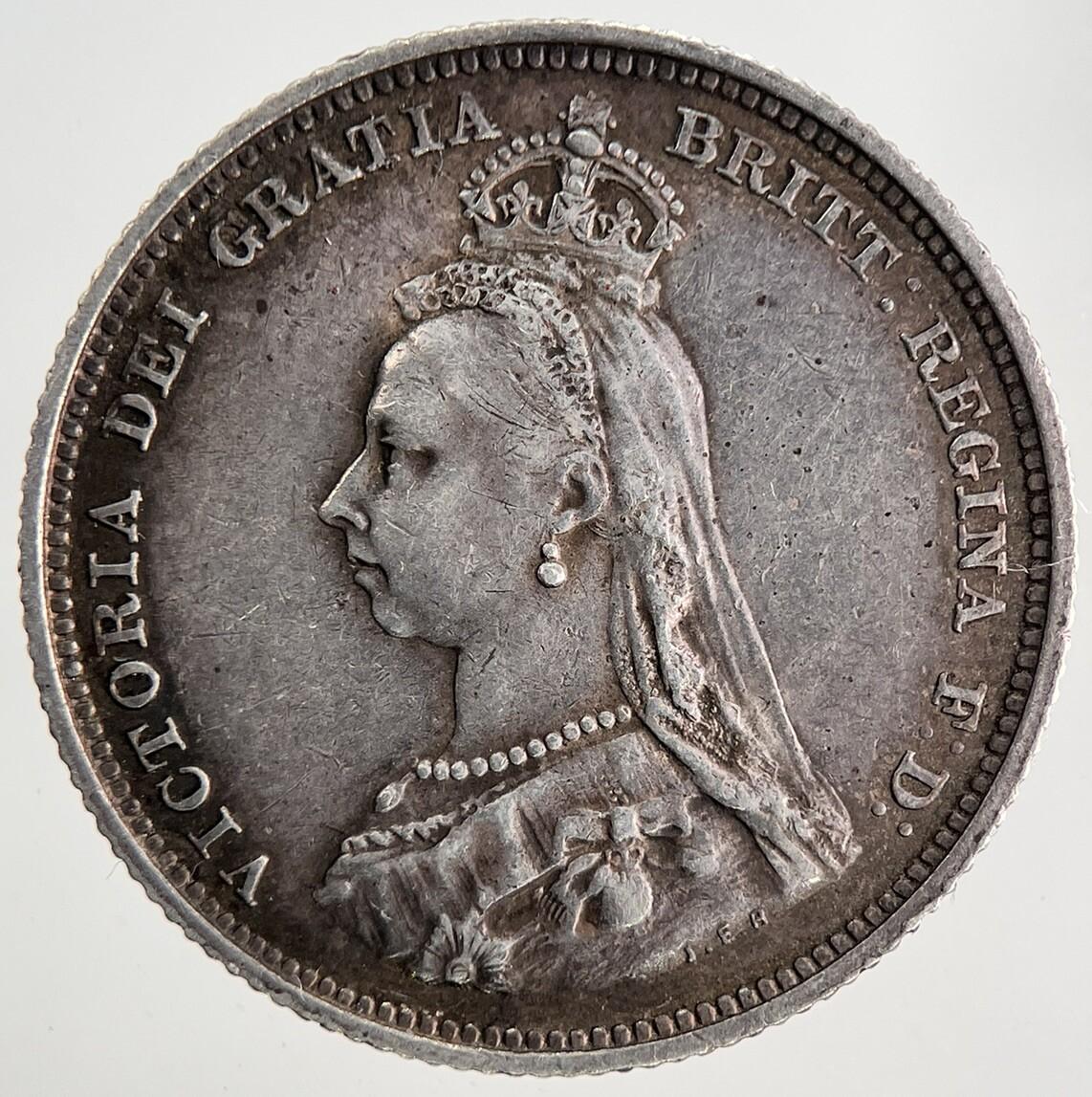 1887 Victoria One Shilling Silver Coin | Very High Grade | a9758
