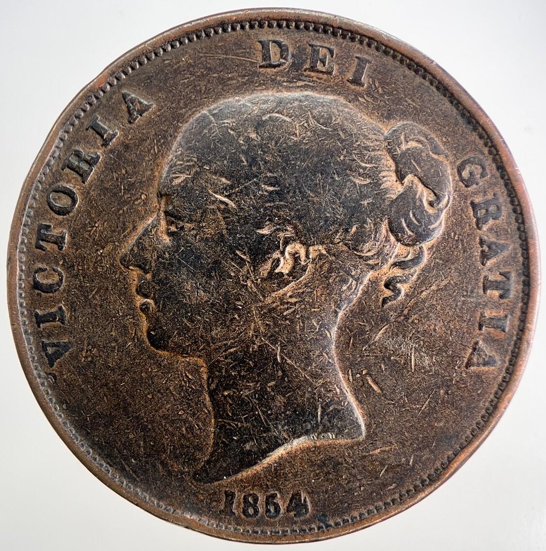 1854 Victoria One Penny Coin | Collectable Grade | a9721