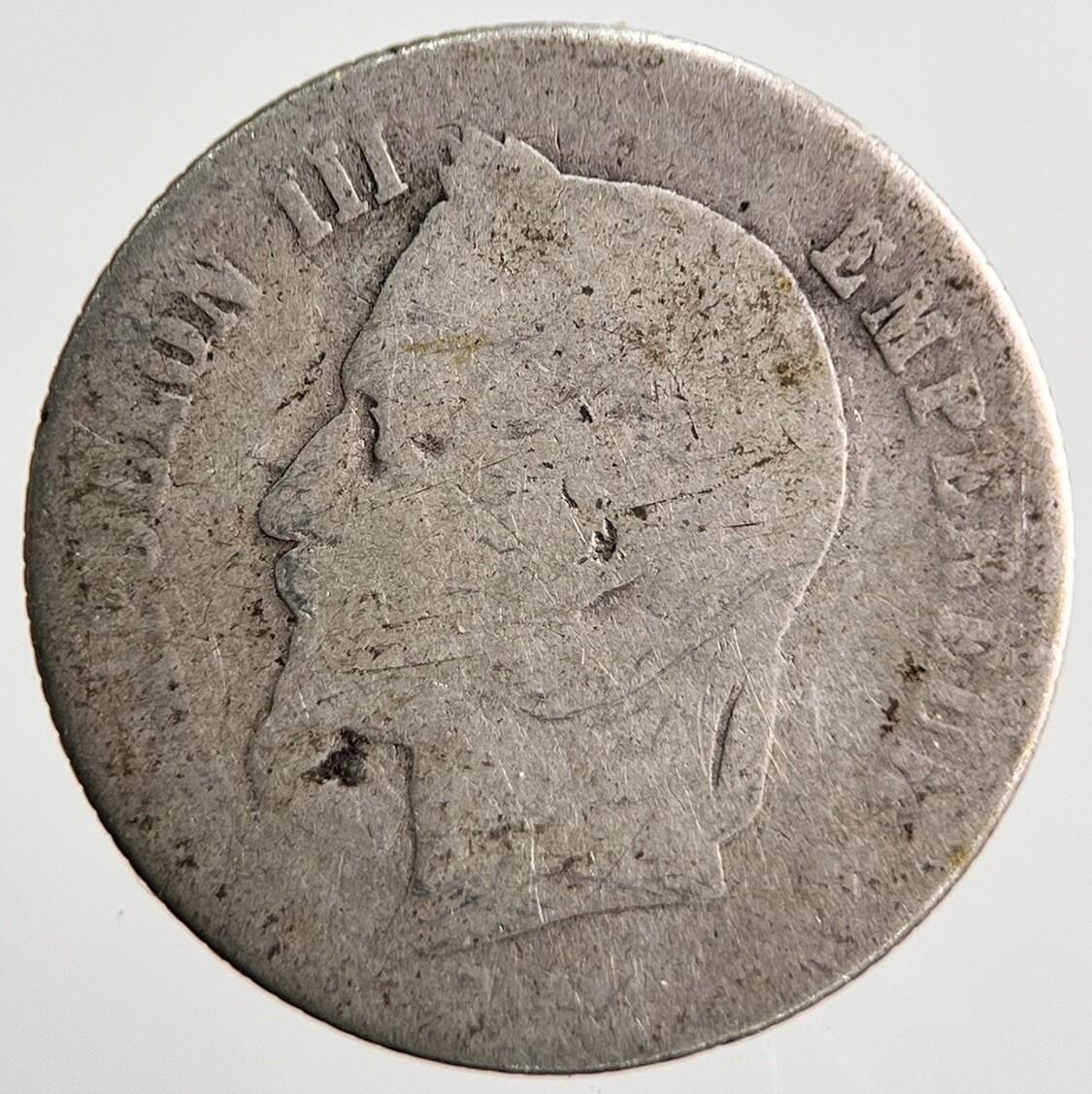 1867 France 50 Centimes Silver Coin | Fair Grade