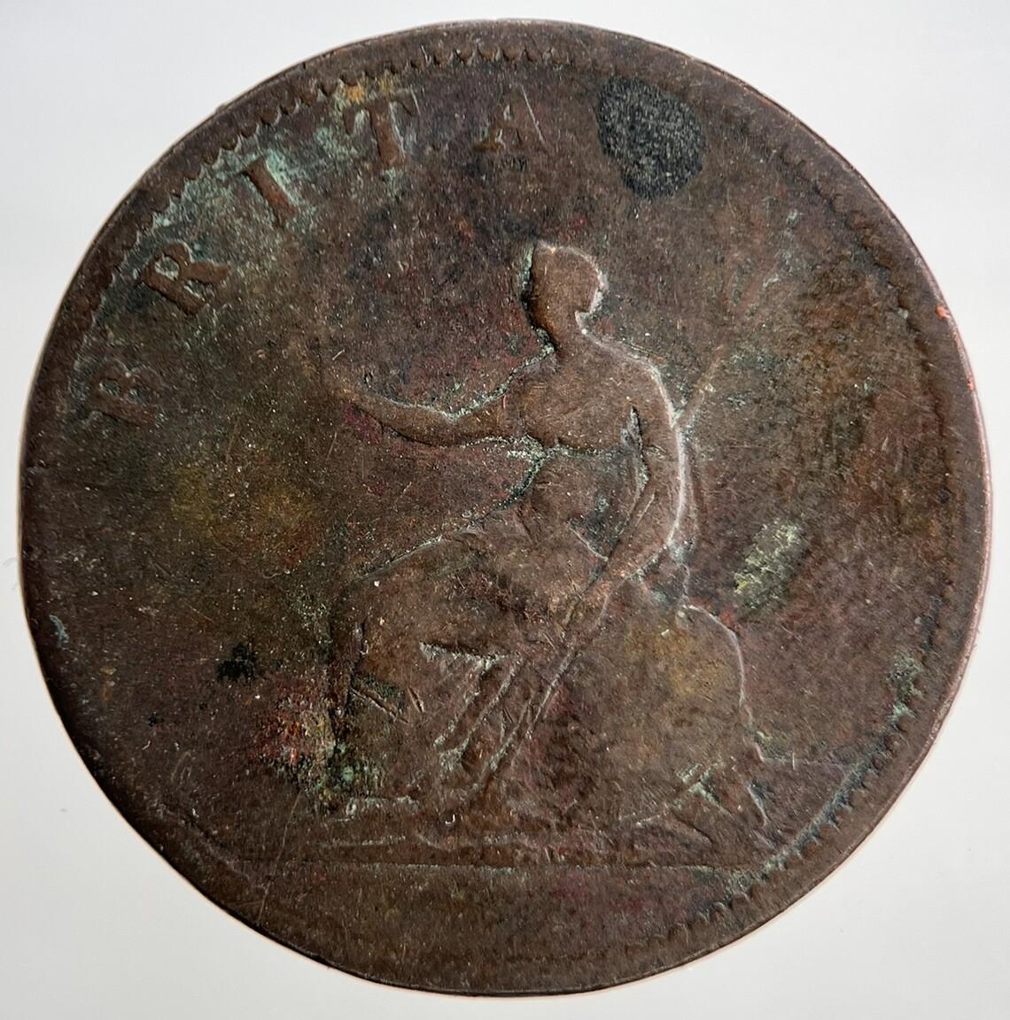 1806 George III Half-Penny | British Coin | Fair Grade | a1802