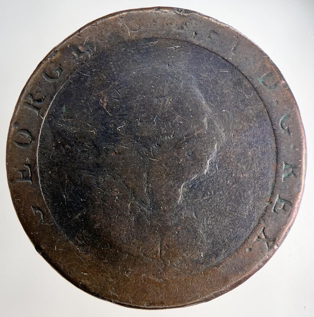 1797 George III 3rd Cartwheel One Penny Coin | Collectable Grade | a9640