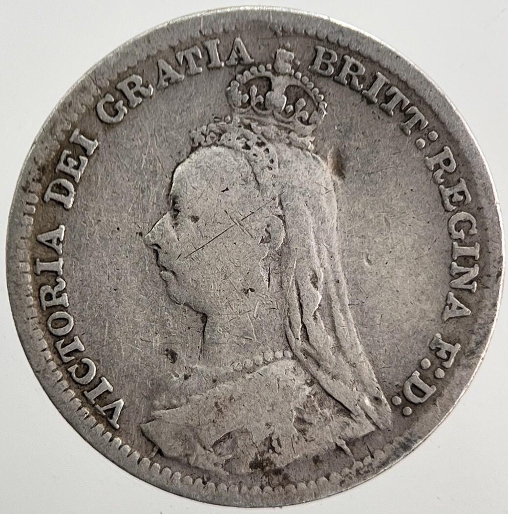 1890 Victoria Threepence Silver Coin | Collectable Grade | a5723