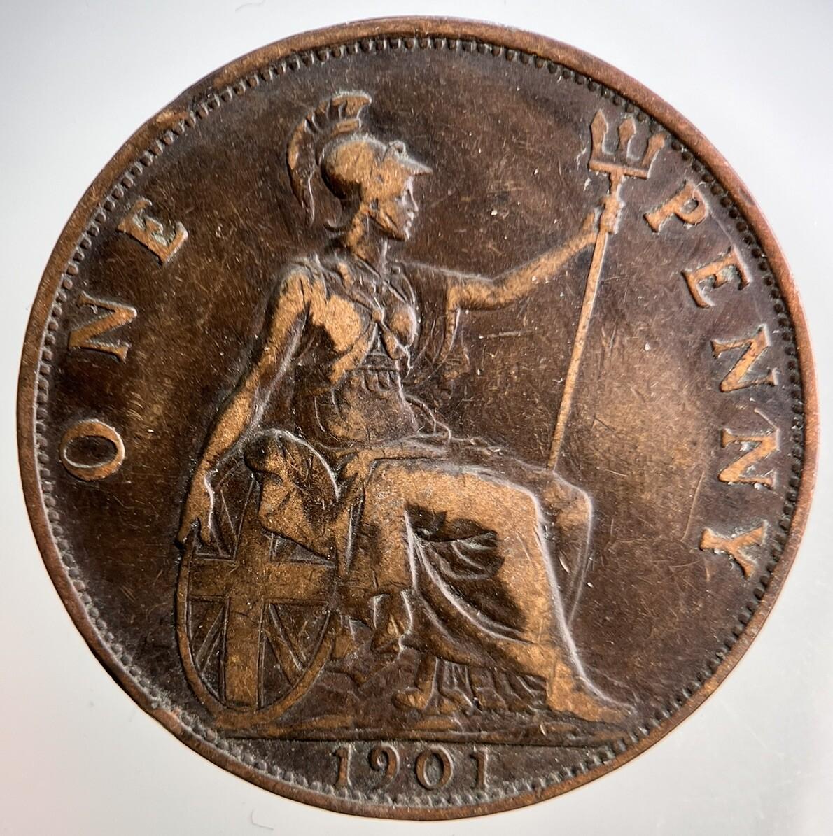 1901 Victoria One Penny Coin | Collectable Grade