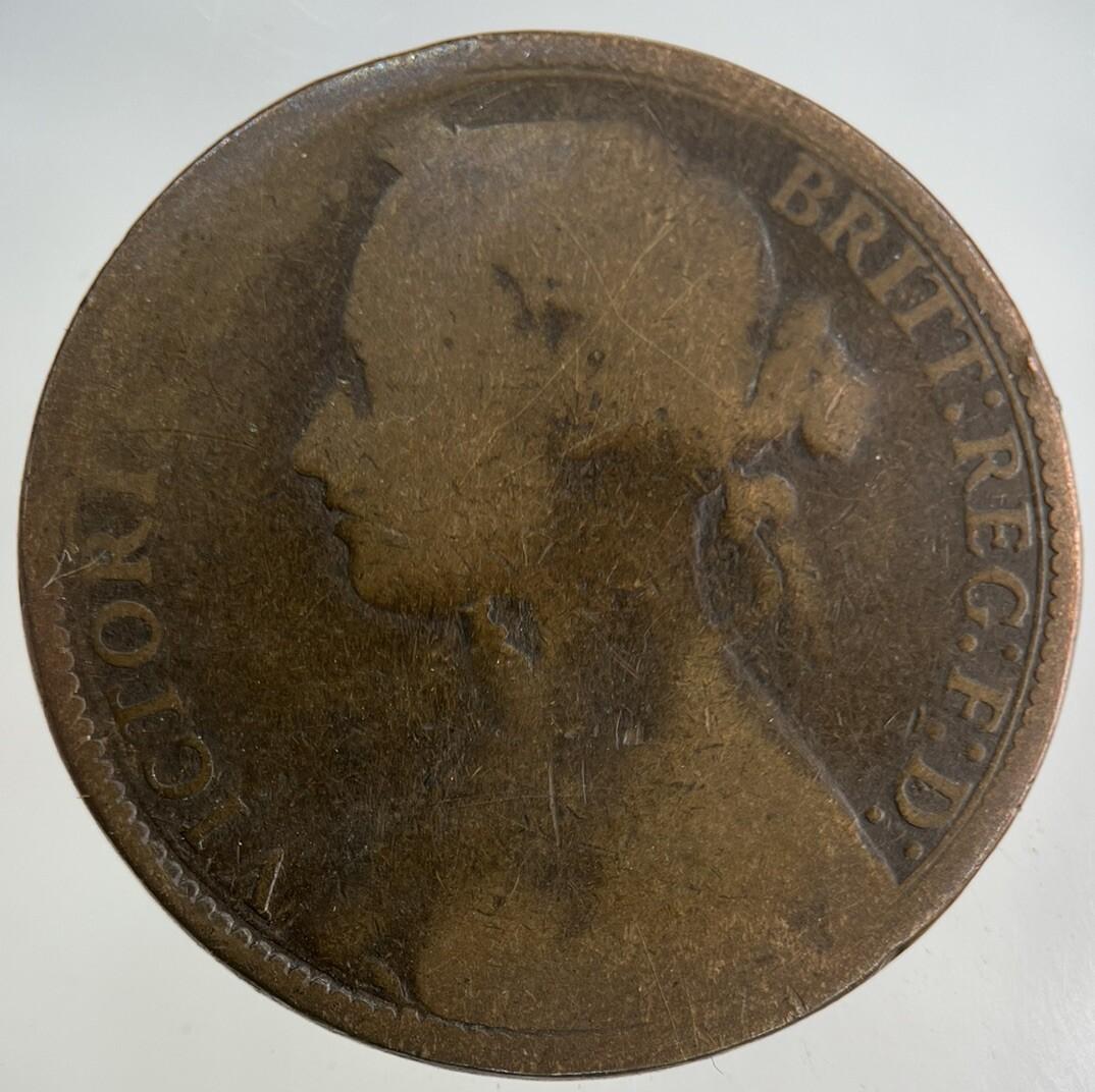 1875 Victoria One Penny Coin | Collectable Grade
