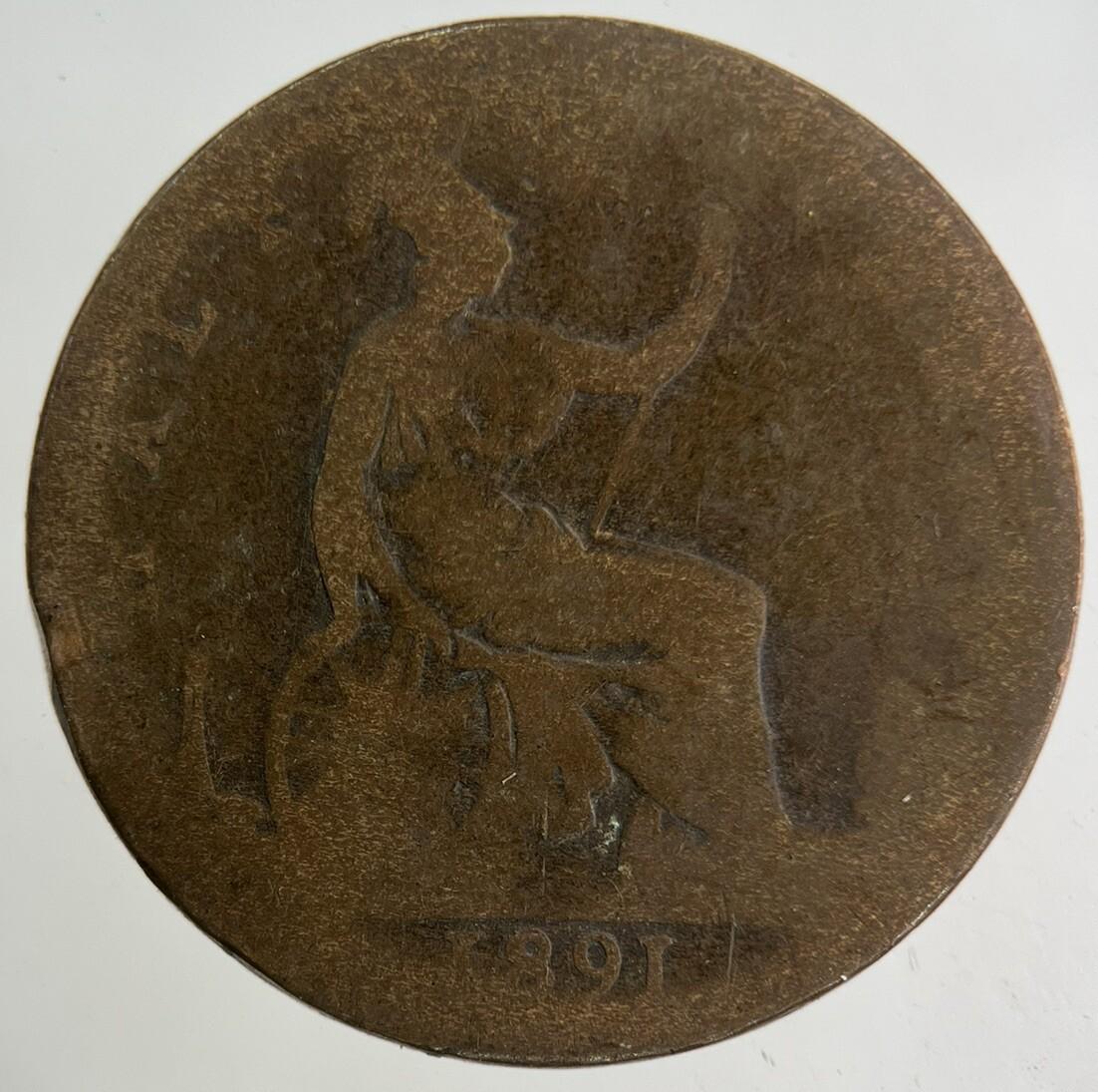 1891 Victoria Half-Penny Coin | Collectable Grade