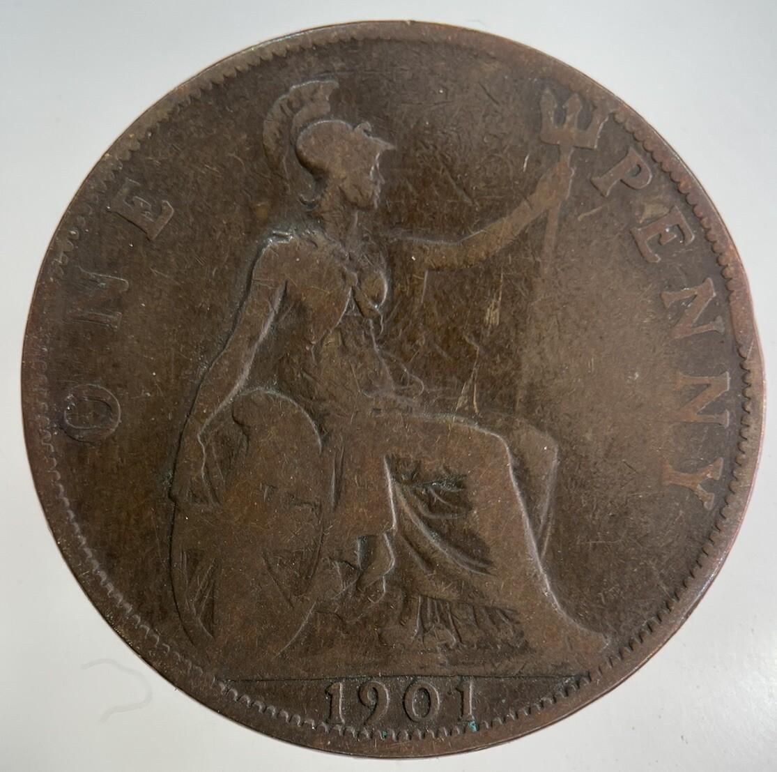 1901 Victoria One Penny Coin | Collectable Grade