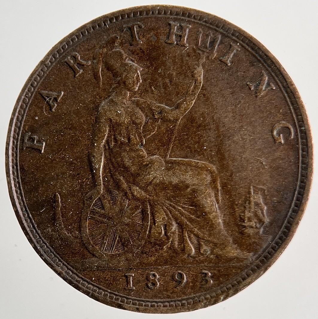 1893 Victoria Farthing Coin | Very High Grade | a9741
