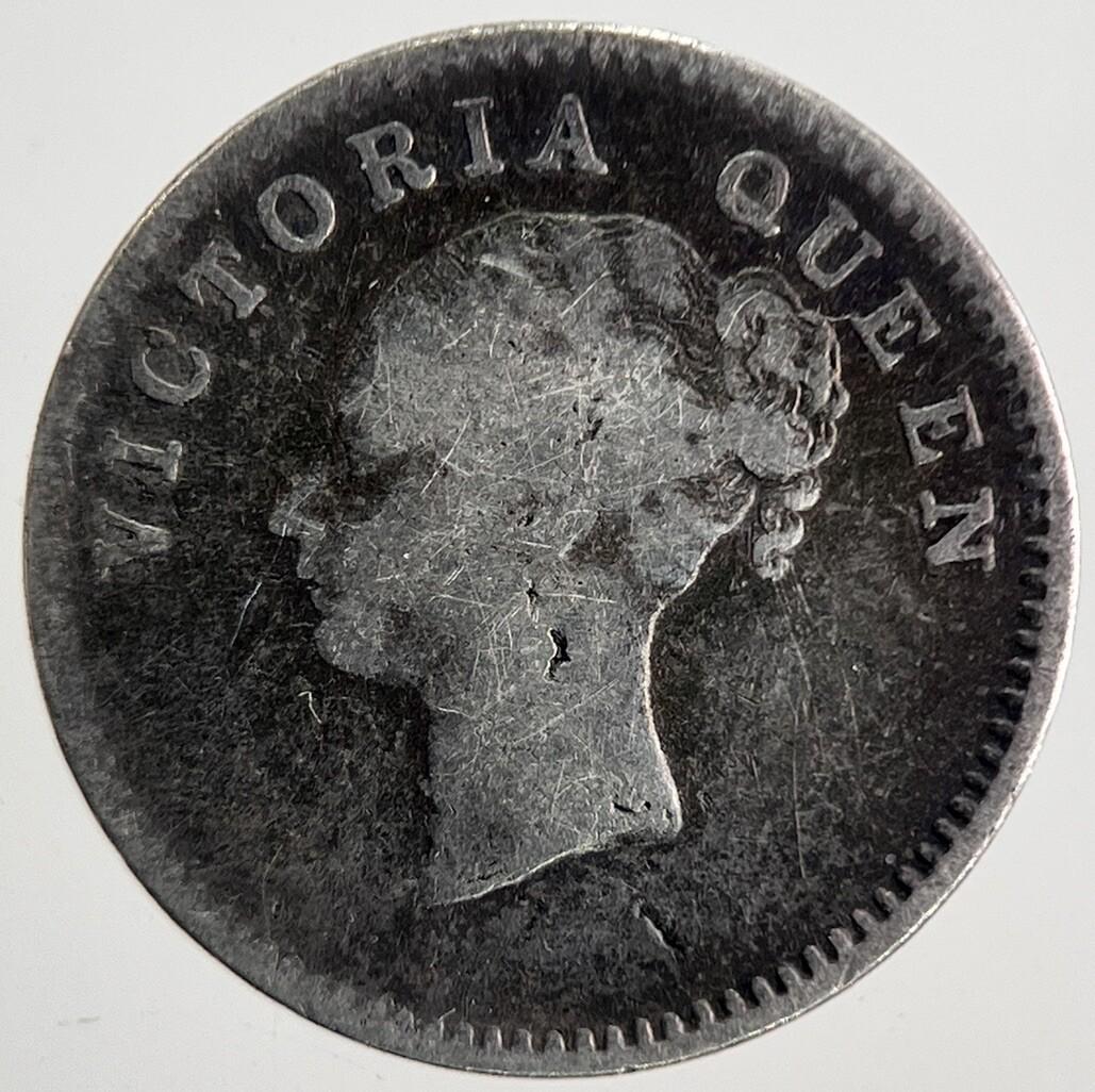 1841 India 2 Annas Silver Coin | Fine Collectable Grade | a9805