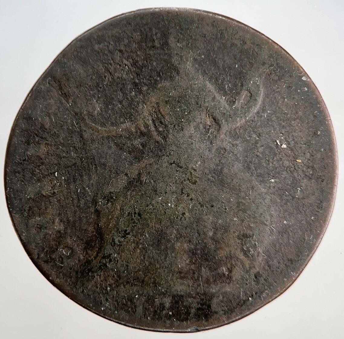 1775 George III Half-Penny | British Coin | Worn Grade | a1809