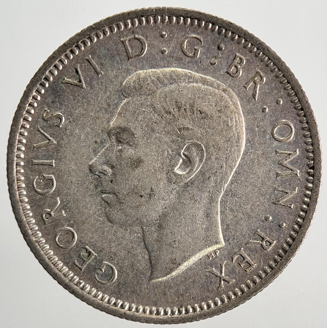 1945 George VI British Sixpence Silver Coin | Very High Grade | a9763