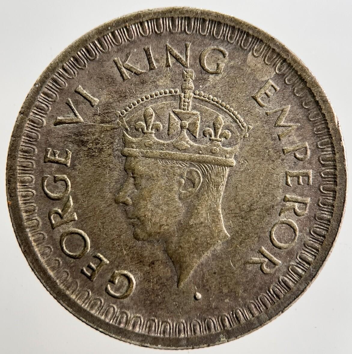 1945 India 1/2 Half Rupee Silver Coin | Fine Collectable Grade