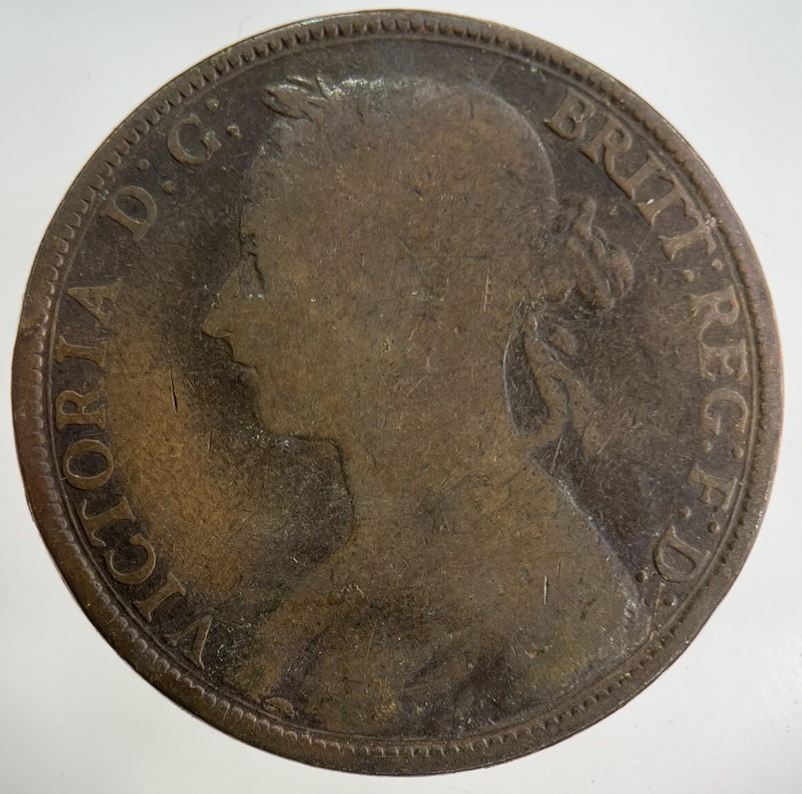 1893 Victoria One Penny Coin | Collectable Grade