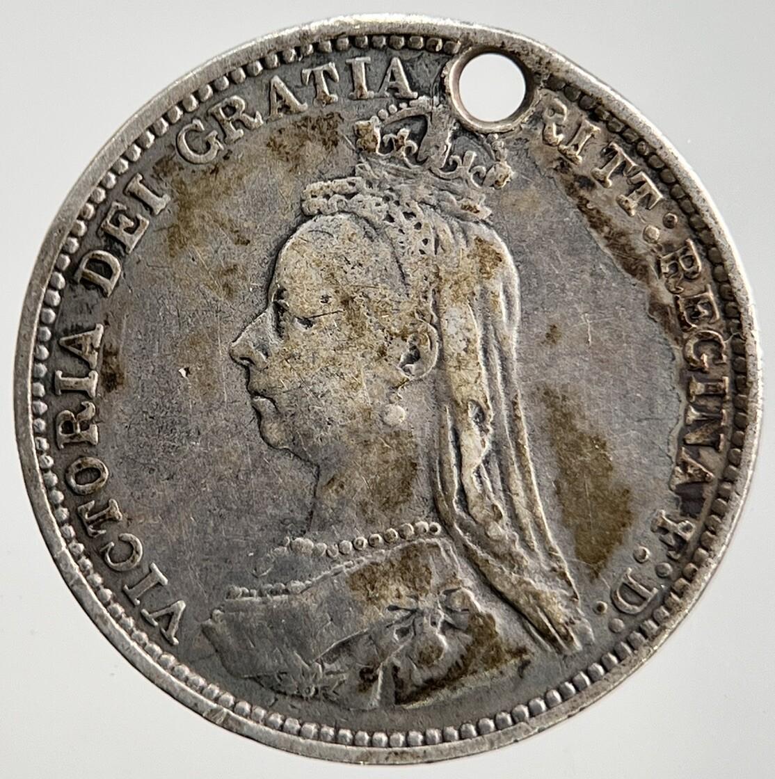 Victoria Engraved Threepence R-M Silver Coin | Fine Collectable Grade | a1817