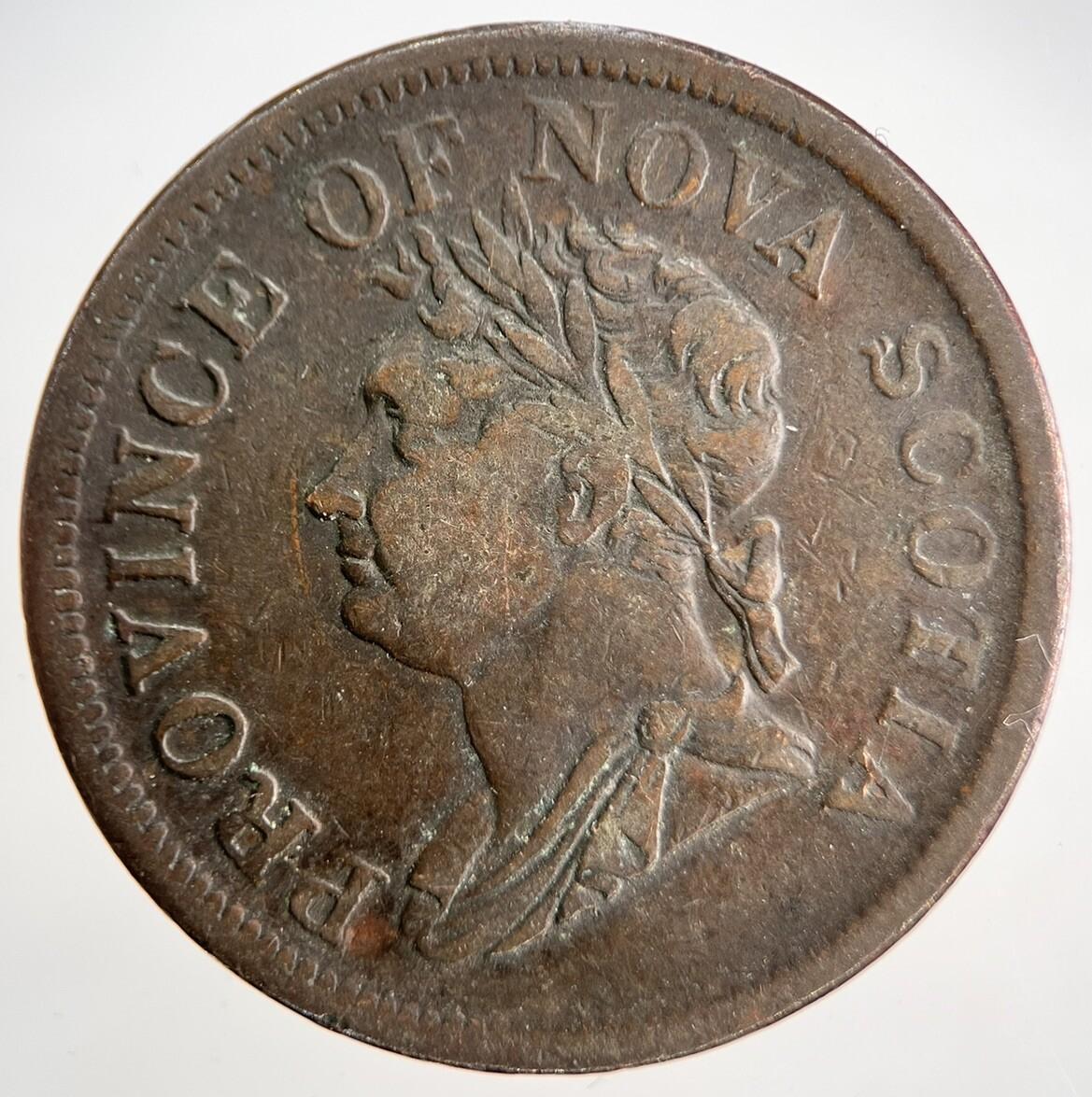 1832 Province of Nova Scotia George IV Penny Token | Collectable Grade | a1825