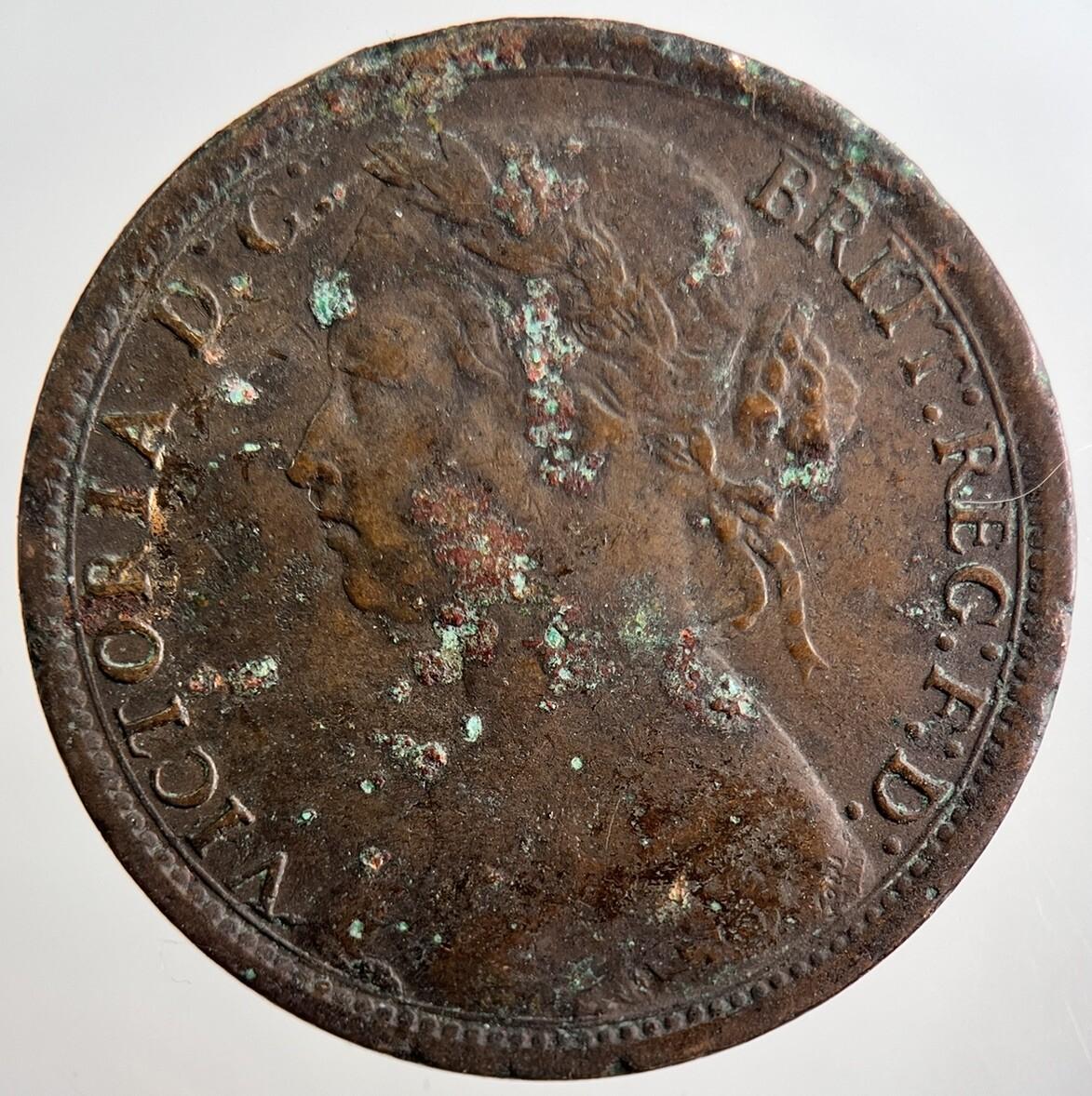 1874-H Victoria One Penny Coin | Fine Collectable Grade | a3240