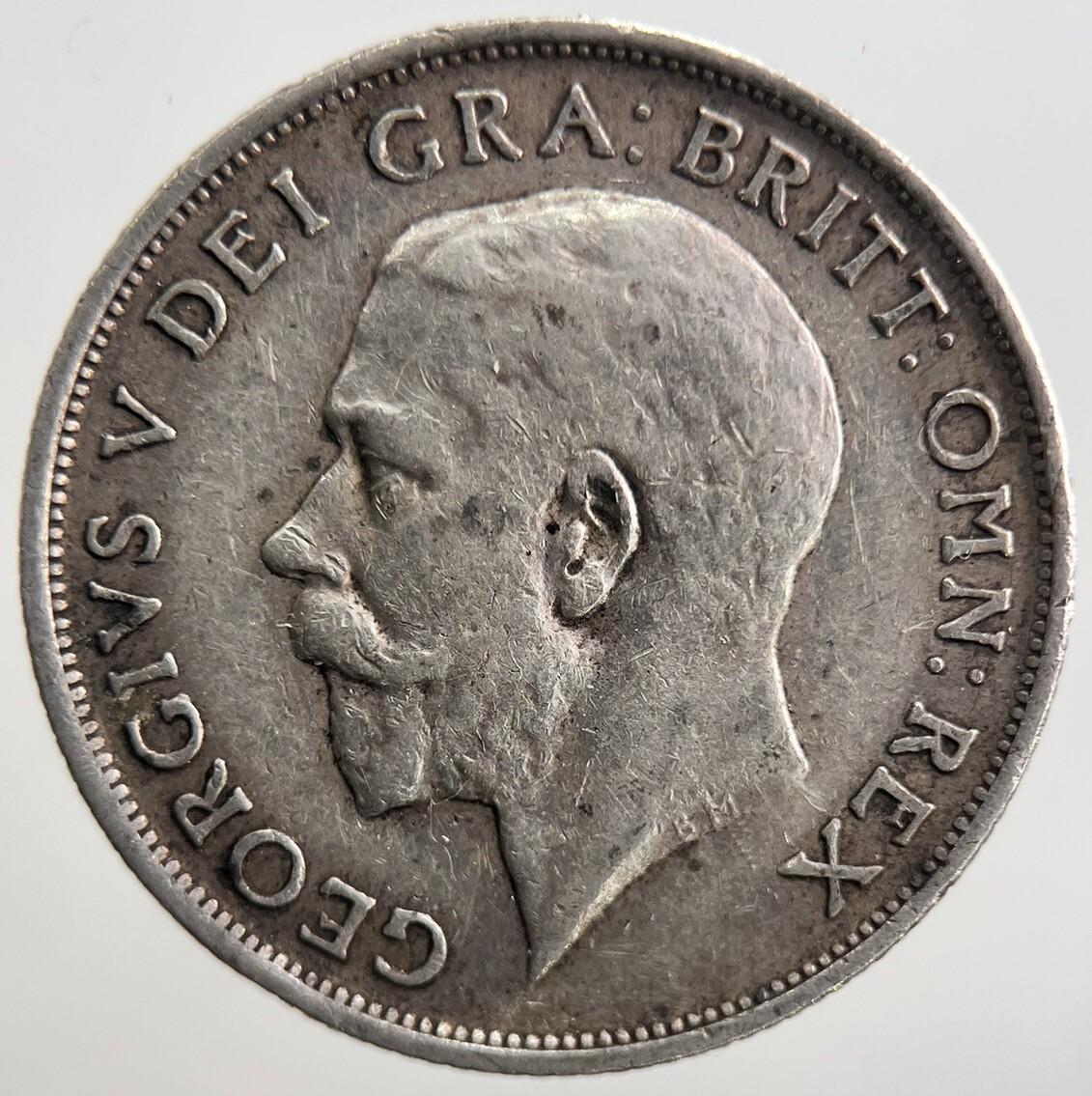 1917 George V Shilling British Silver Coin | Fine Collectable Grade | a2661