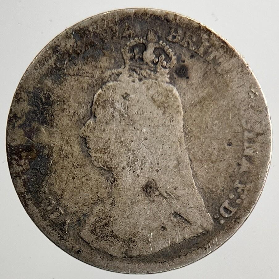 1890 Victoria Threepence Silver Coin | Collectable Grade | a5506