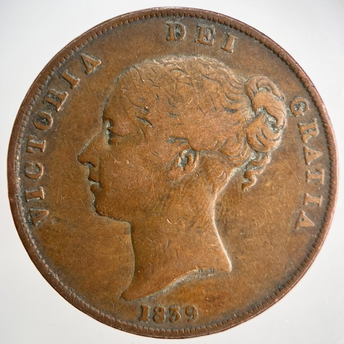 1839 Isle of Man Penny Coin | Collectable Grade | a1830