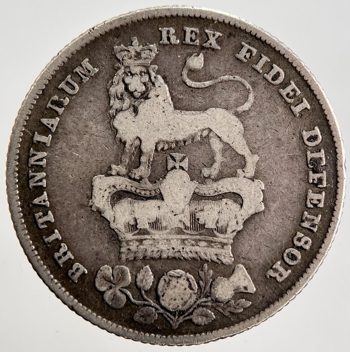 1826 George IV Shilling Silver Coin | Fine Collectable Grade | a2586