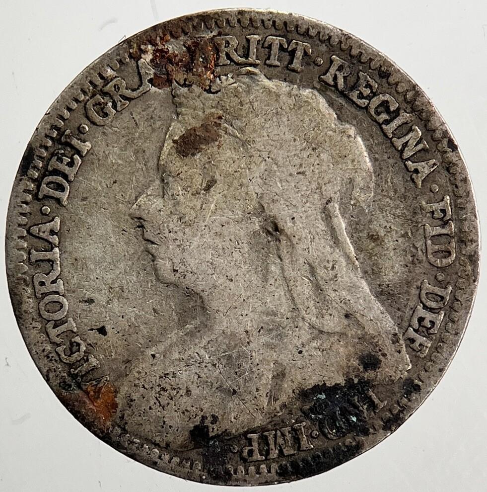 1900 Victoria Threepence Silver Coin | Collectable Grade | a5076