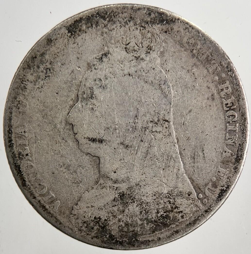 1891 Victoria Shilling Silver Coin | Fair Grade | a5504