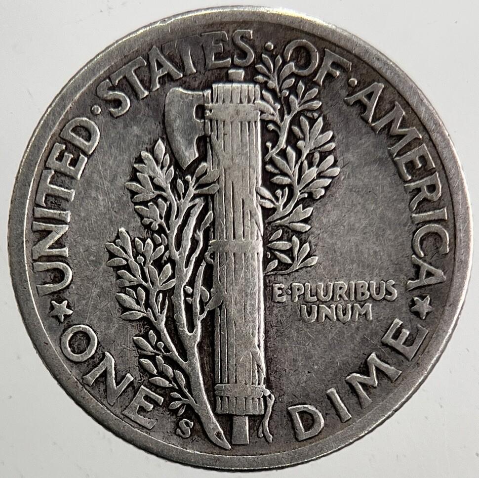 1944-S US USA Mercury Dime Silver Coin | Collectable Grade | a5339