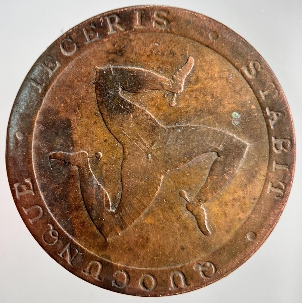 1831 Isle of Man Half-Penny Token Coin | Fine Collectable Grade | a2327