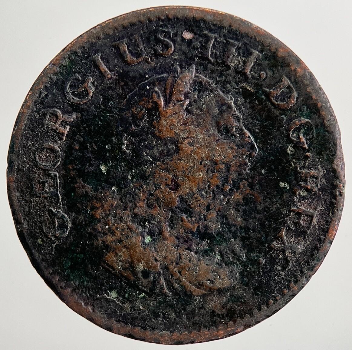 1806 George 3rd III Irish Hibernia Farthing Coin | Collectable Grade | a5016
