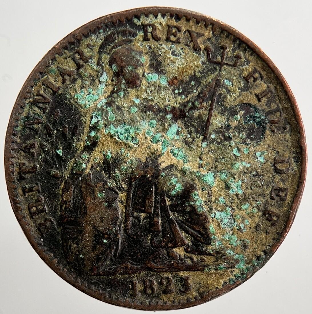 1823 George IV Farthing Coin | Fine Collectable Grade | a5022