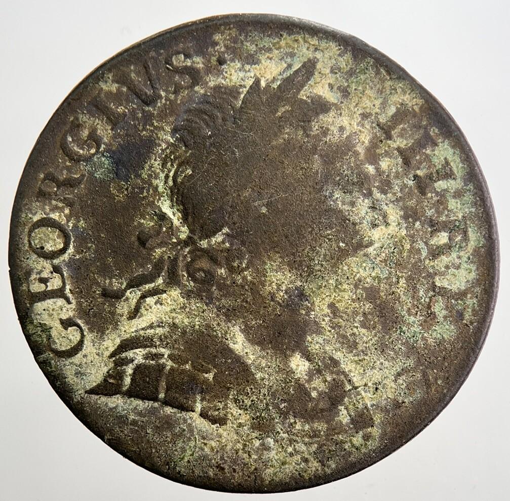 1772 George 3rd III Half-Penny British Coin | Collectable Grade | a5044