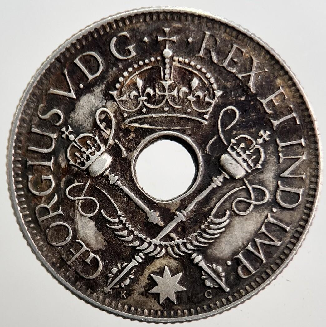 1935 British New Guinea Shilling Silver Coin | Fine Collectable Grade | a5360